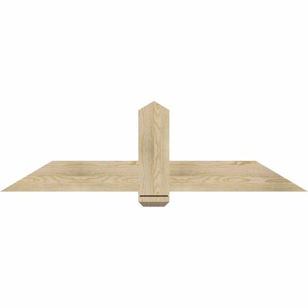 Ekena Millwork Eugene Rough Sawn Timber Gable Bracket, Douglas Fir, 60"W x 17"H x 2"D x 6"F, 7/12 Pitch GBW060X17X0206EUG00RDF